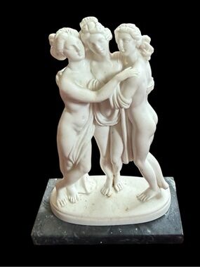 Italian Resin sculpture of the Three Graces, G Ruggeri  6”x4”